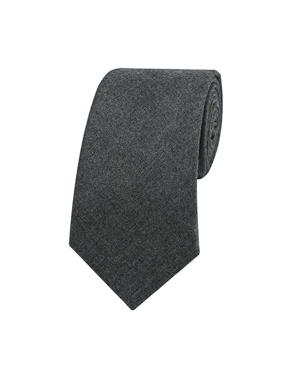 Wool Solid Color Business Texture Tie-T7